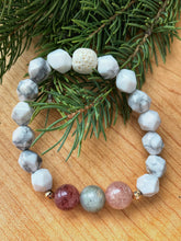 Load image into Gallery viewer, White Turquoise Diffuser Bracelet