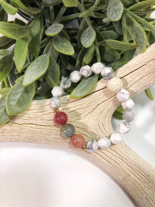 White Turquoise Diffuser Bracelet